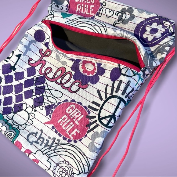 Handmade String Bag Durable Zipper Pocket Tote Backpack - Picture 10 of 16